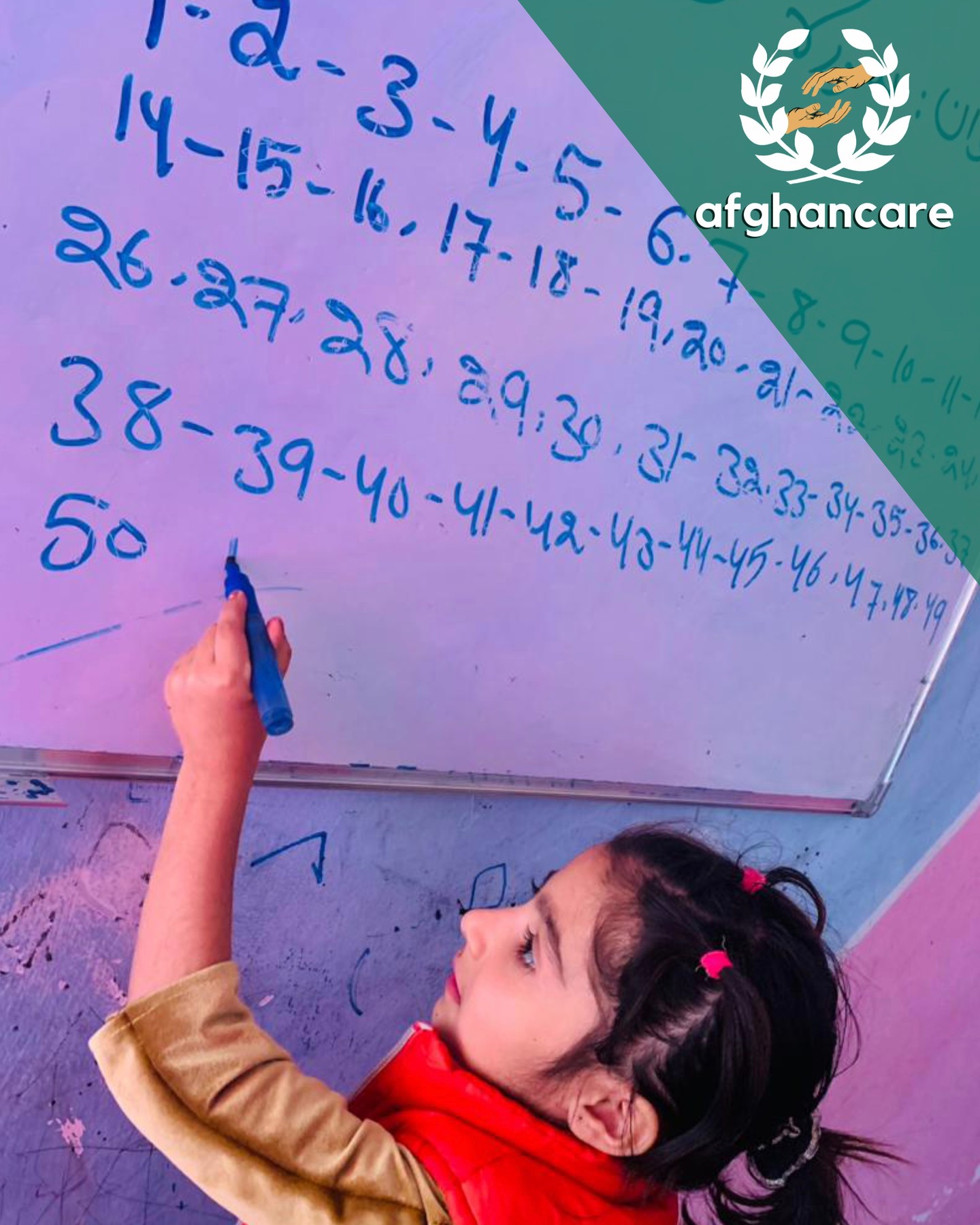 Children attending school through AfghanCare's sponsorship program